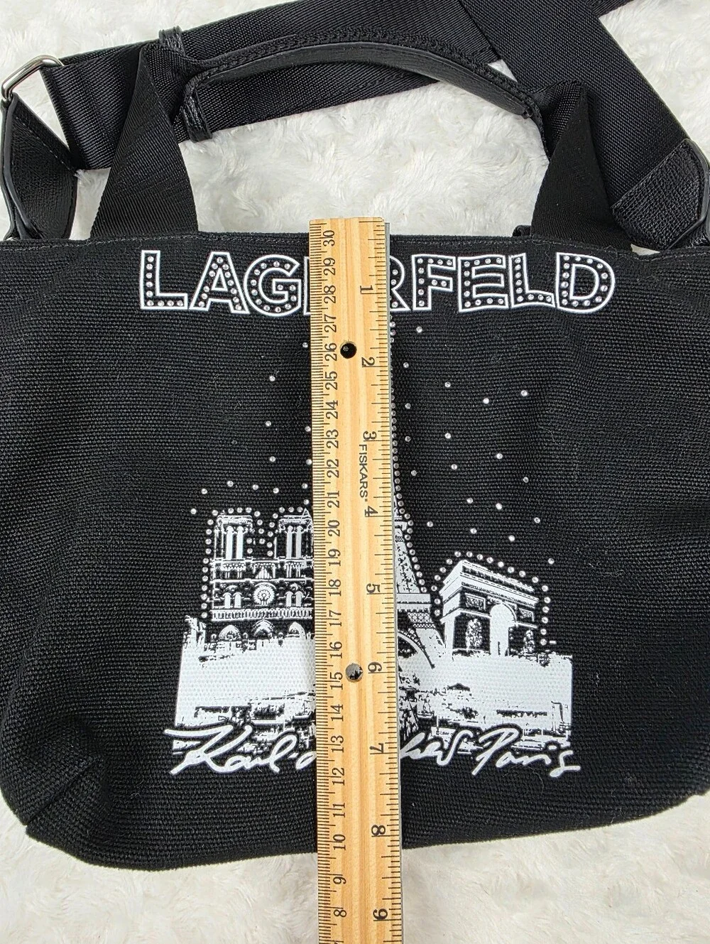 Karl Lagerfeld Paris Graphic Black Tote Bag
